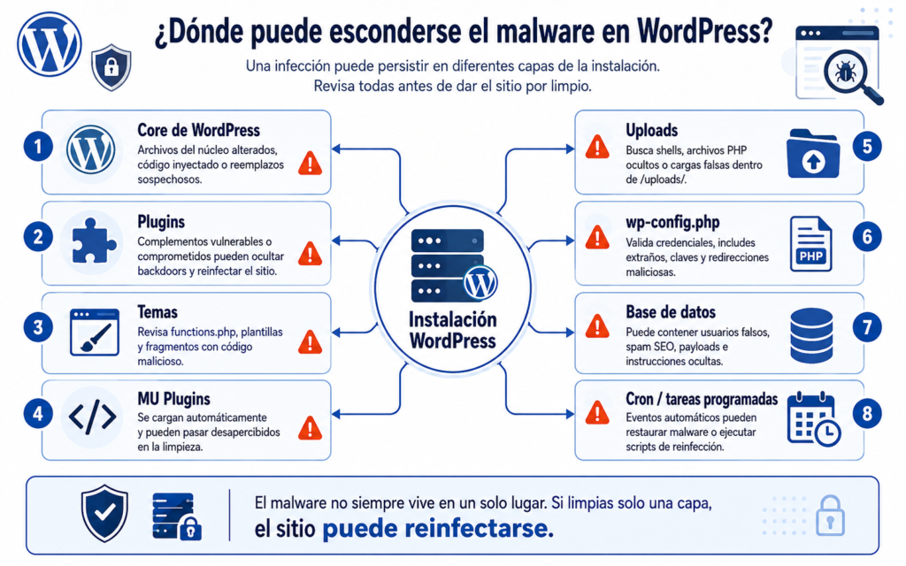 WordPress hackeado: 11 pasos efectivos para eliminar malware y recuperar tu web 2 Wordpress Hackeado